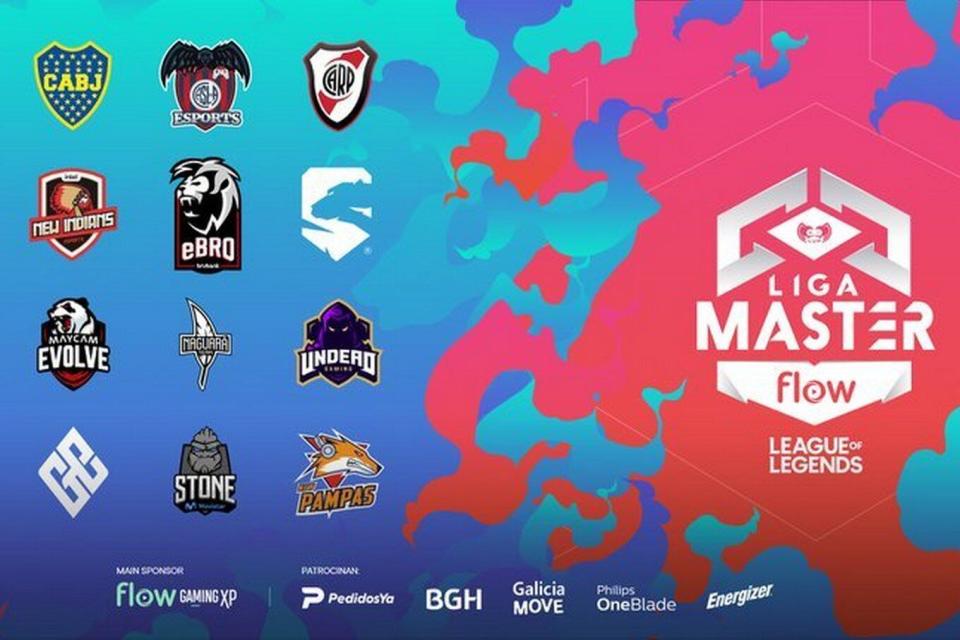 Los equipos participantes de la edición 2021 de la Liga Master Flow de League of Legends