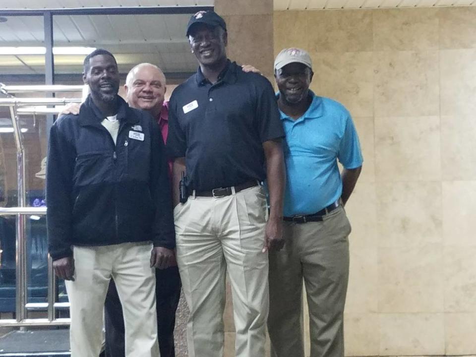 Carlos Williams (left) poses with coworkers at the Ocean Sands Club Resort. Williams died unexpectedly Saturday, January 15, 2022 after more than a decade as the bell manager at the Myrtle Beach resort.