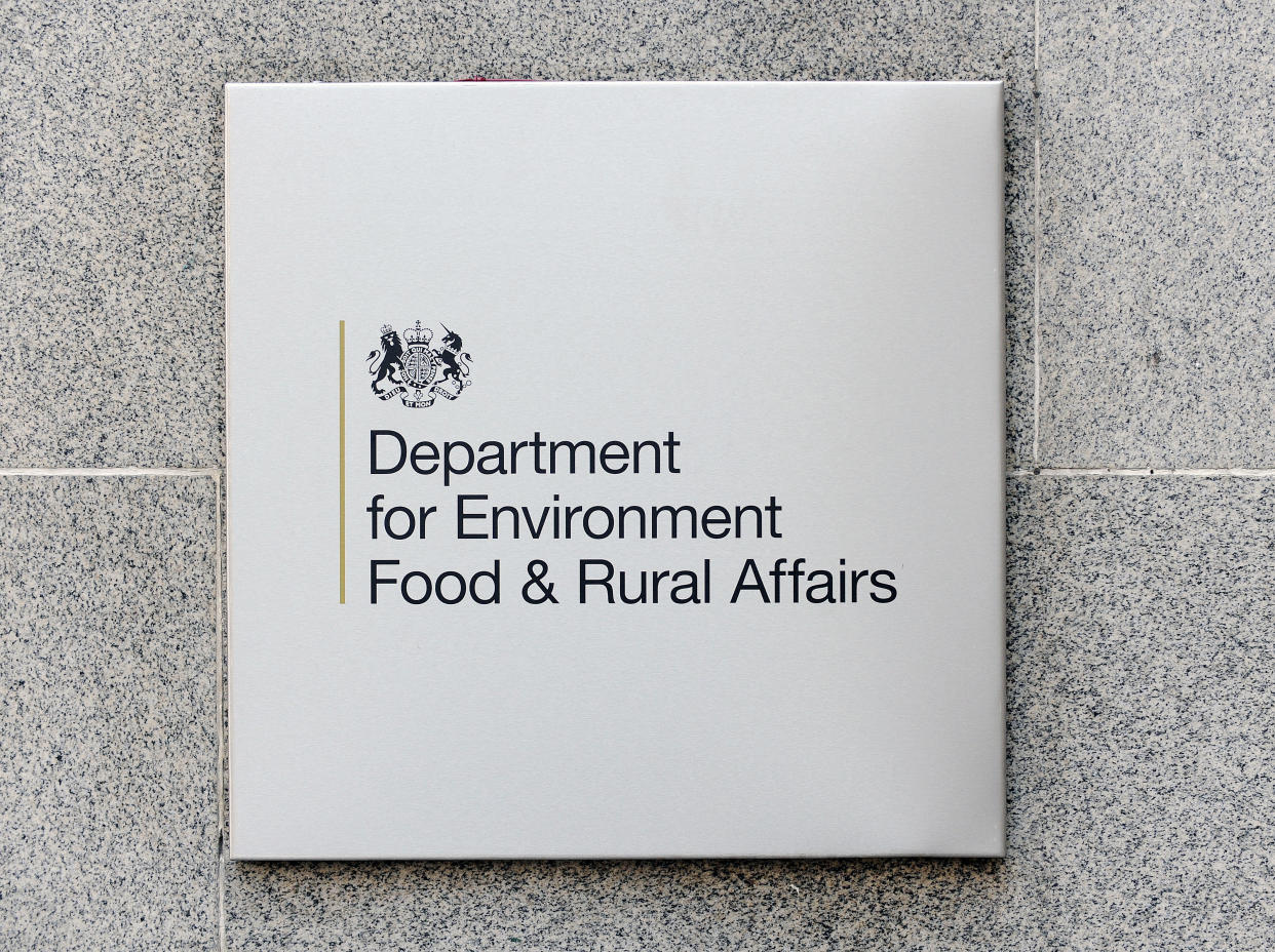 The sign at Defra headquarters in Smith Square, central London. PRESS ASSOCIATION Photo. Picture date: Monday February 18, 2013. Photo credit should read: Nick Ansell/PA Wire   (Photo by Nick Ansell/PA Images via Getty Images)