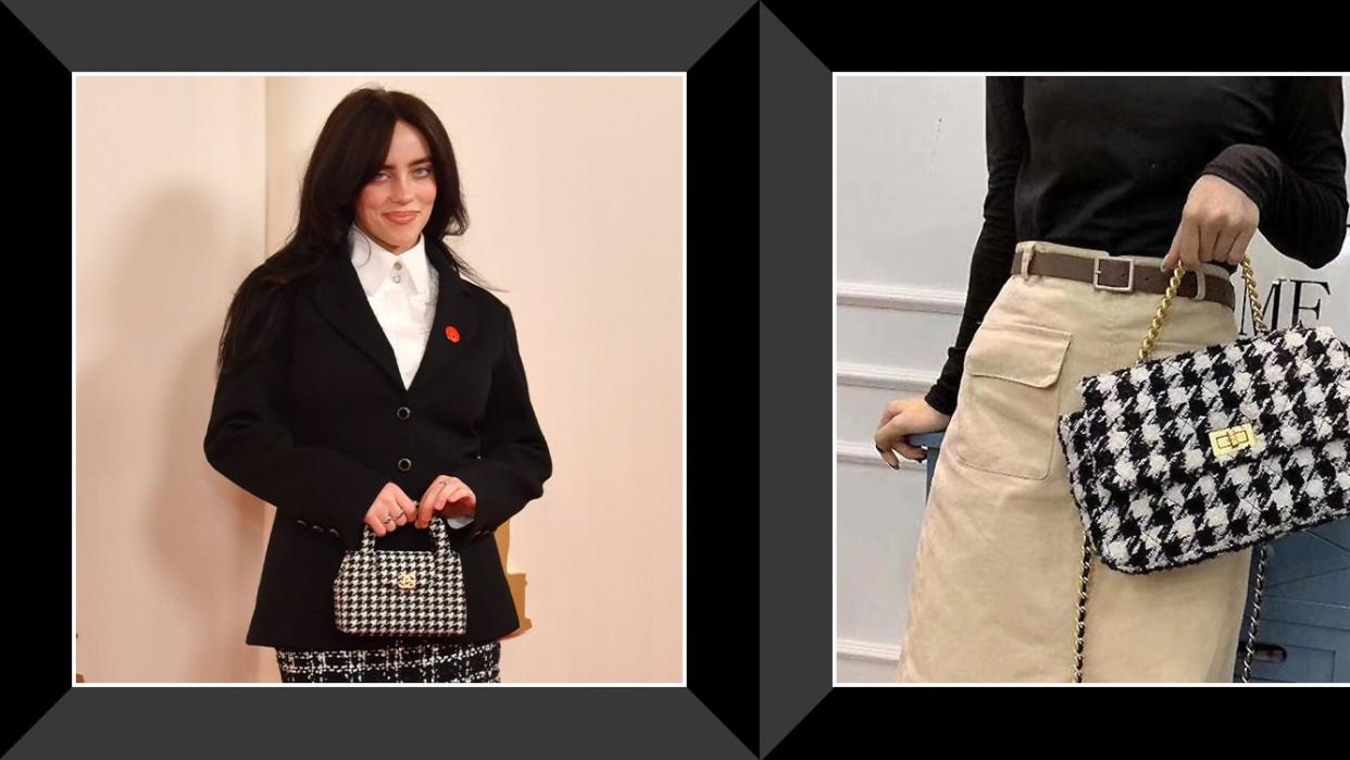 billie eilish at oscars with chanel purse