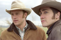 <a href="http://movies.yahoo.com/movie/brokeback-mountain/" data-ylk="slk:BROKEBACK MOUNTAIN;elm:context_link;itc:0;sec:content-canvas" class="link ">BROKEBACK MOUNTAIN</a> <br>Directed by: <span>Ang Lee</span> <br>Starring: <span>Heath Ledger</span>, <span>Jake Gyllenhaal</span>