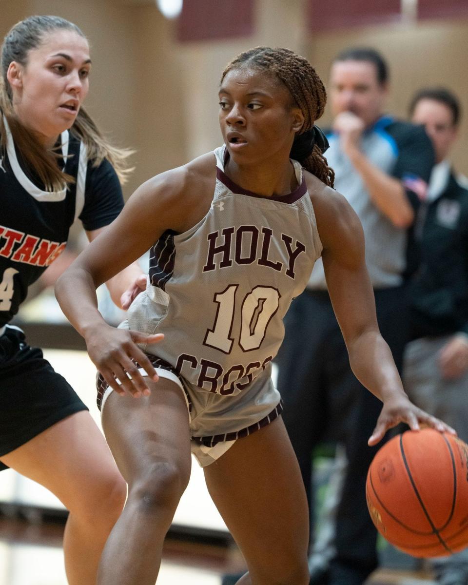 Former Mishawaka player Jayda Miller is part of a trio of former local prep talent helping the Holy Cross women's basketball team to new heights this season.