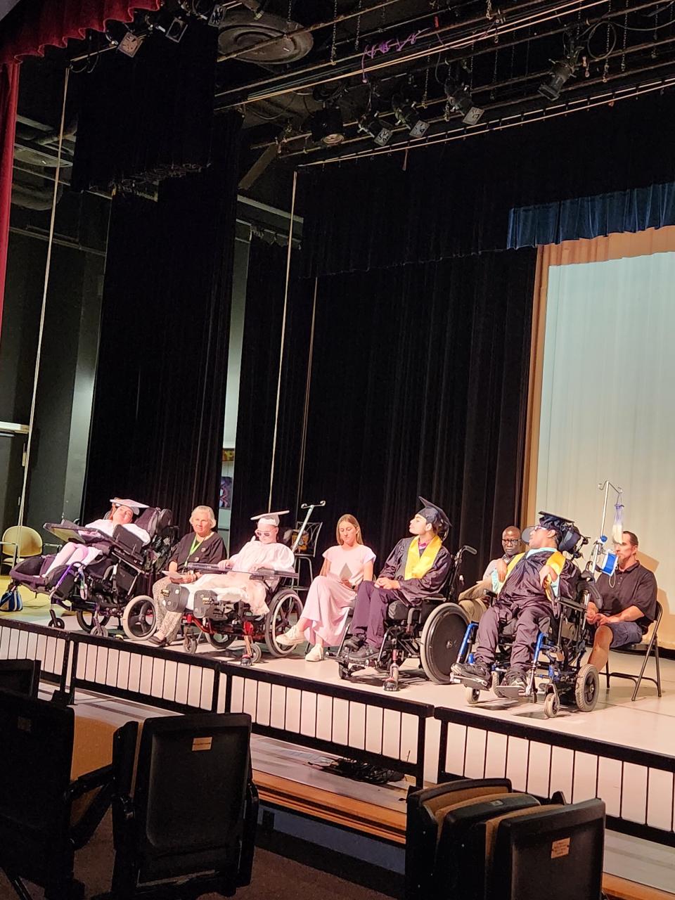 The Matheny School for children and adults with medically complex developmental disabilities, recently held two graduation ceremonies, including the one held on June 21 celebrating the completion of high school studies for an additional four students.