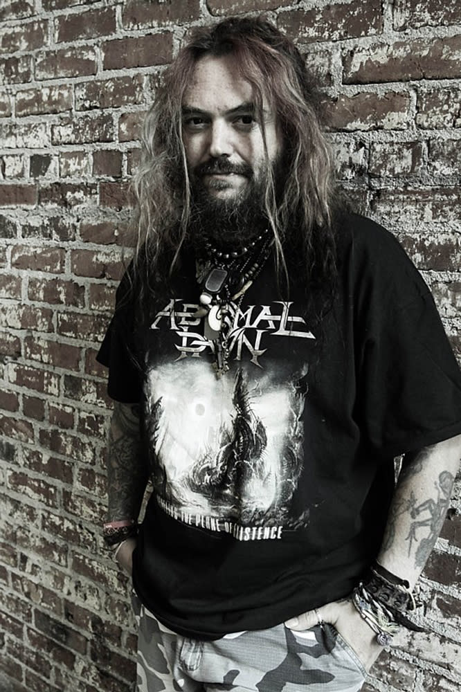 This undated photo provided by Oasis Management shows Max Cavalera of Soulfly in Seattle. Born in Brazil, Cavalera started his career with Sepultura, one of the most influential bands in the 1980s death and thrash metal scenes, and has been called the father of Third World metal. Once he left the band and formed Soulfly, Cavalera shifted the scope of his music, though it was still brutally heavy, but with spiritual themes and elements of world music mixed in. (AP Photo/Oasis Management, Charlene Tupper)
