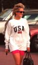 <p>Yet another USA item, Diana was not afraid to represent the nation across the pond. </p>