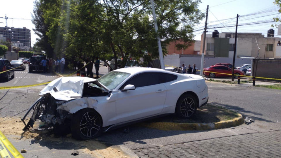 Estado en el que quedó el coche del futbolista Joao Maleck. (Créditos: Twitter)