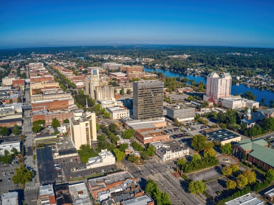 Aerial View of Downtown Augusta, Georgia