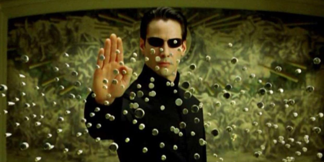 keanu reeves as neo in the matrix