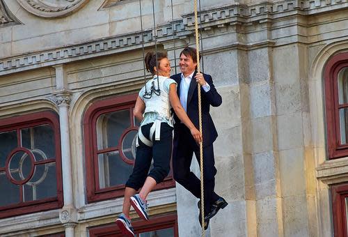 tom cruise strapped to plane