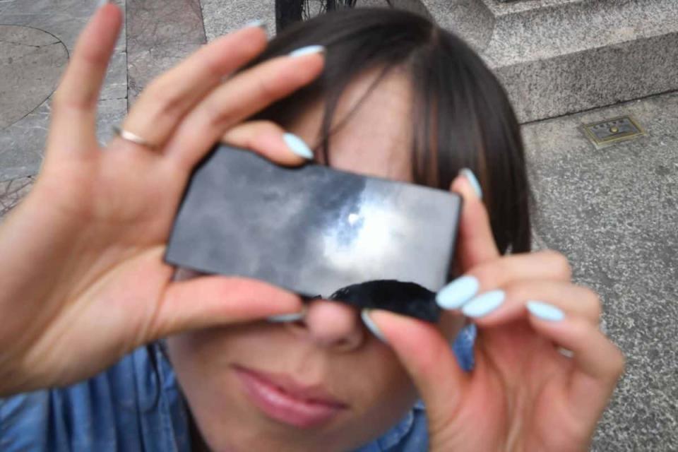vidrio soldar eclipse solar
