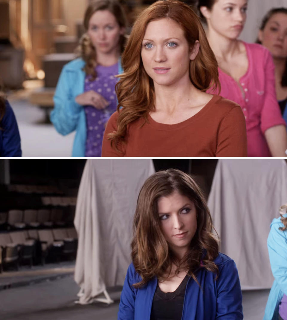 Screenshots of Chloe and Beca in "Pitch Perfect"