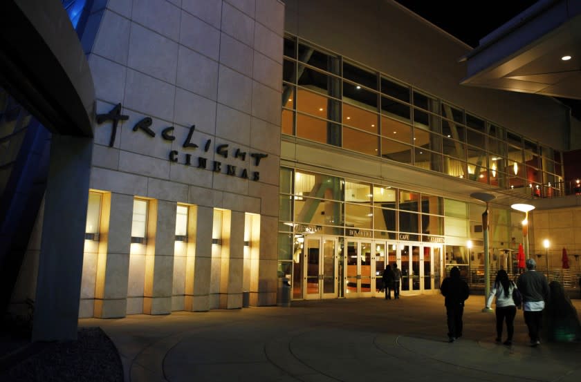 LOS ANGELES, CA: February 24, 2013 - Movie goers make their way into the Arclight Cinemas movie theater in Hollywood. It's a record-breaking year for the Oscars, with six best picture nominees grossing more than $100 million domestically -- in large part due to adult audiences who have come out in droves. Movie studios are now considering whether to make more adult-targeted pictures in pursuit of this audience.(Katie Falkenberg / Los Angeles Times)