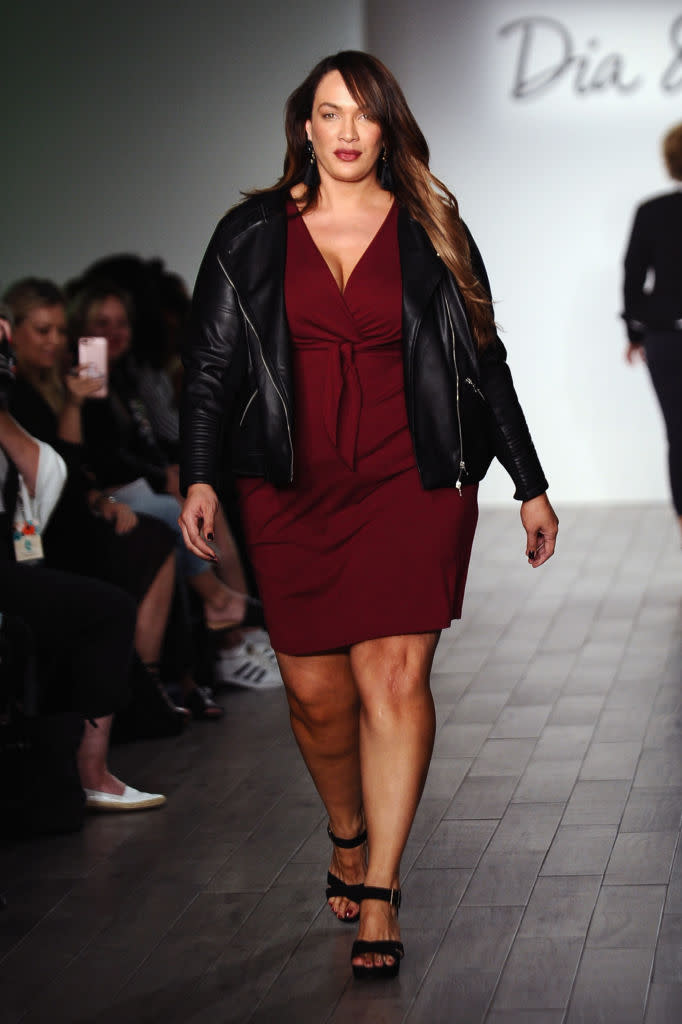 Nia Jax on the runway. (Photo: Getty Images)