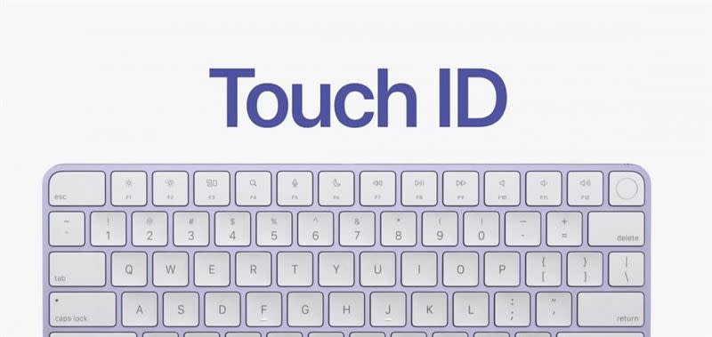  Magic Keyboard  可選配Touch ID 指紋辨識。（圖／翻攝自蘋果發表會）