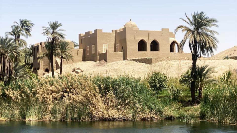 <div class="inline-image__caption"><p>The riverside home of the archaeologist who explored El Kab.</p></div> <div class="inline-image__credit">William O'Connor</div>