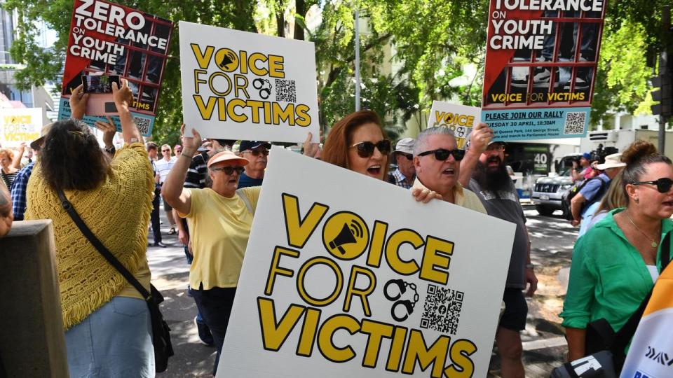 Victims of crime rally in Brisbane.