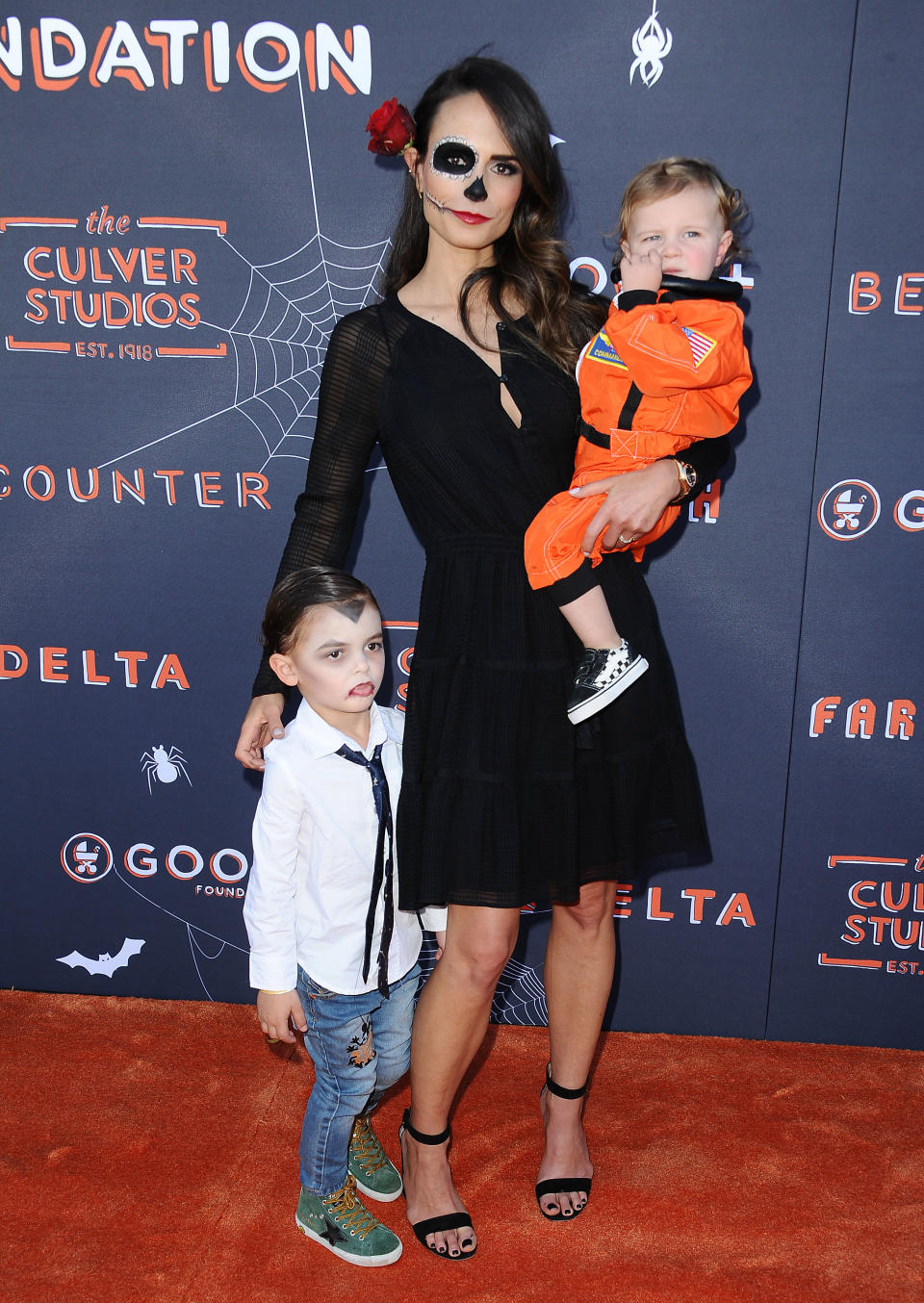 Jordana Brewster with her sons