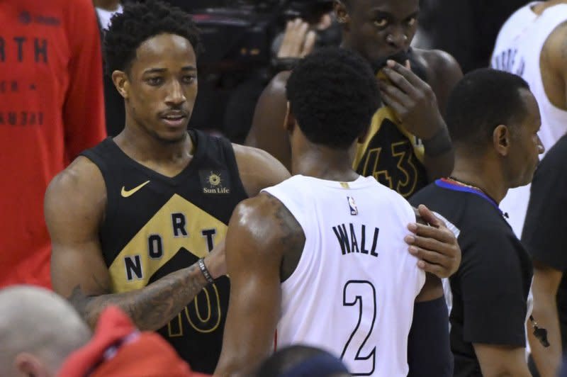 All-Star guard DeMar DeRozan (L) is averaging 22.7 points per game through 52 starts this season for the Chicago Bulls. File Photo by Mark Goldman/UPI