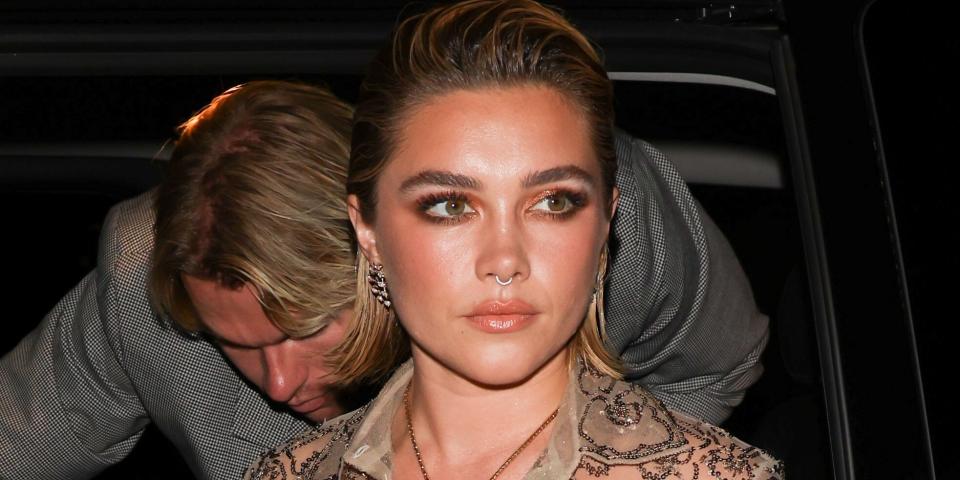 florence pugh out during paris fashion week