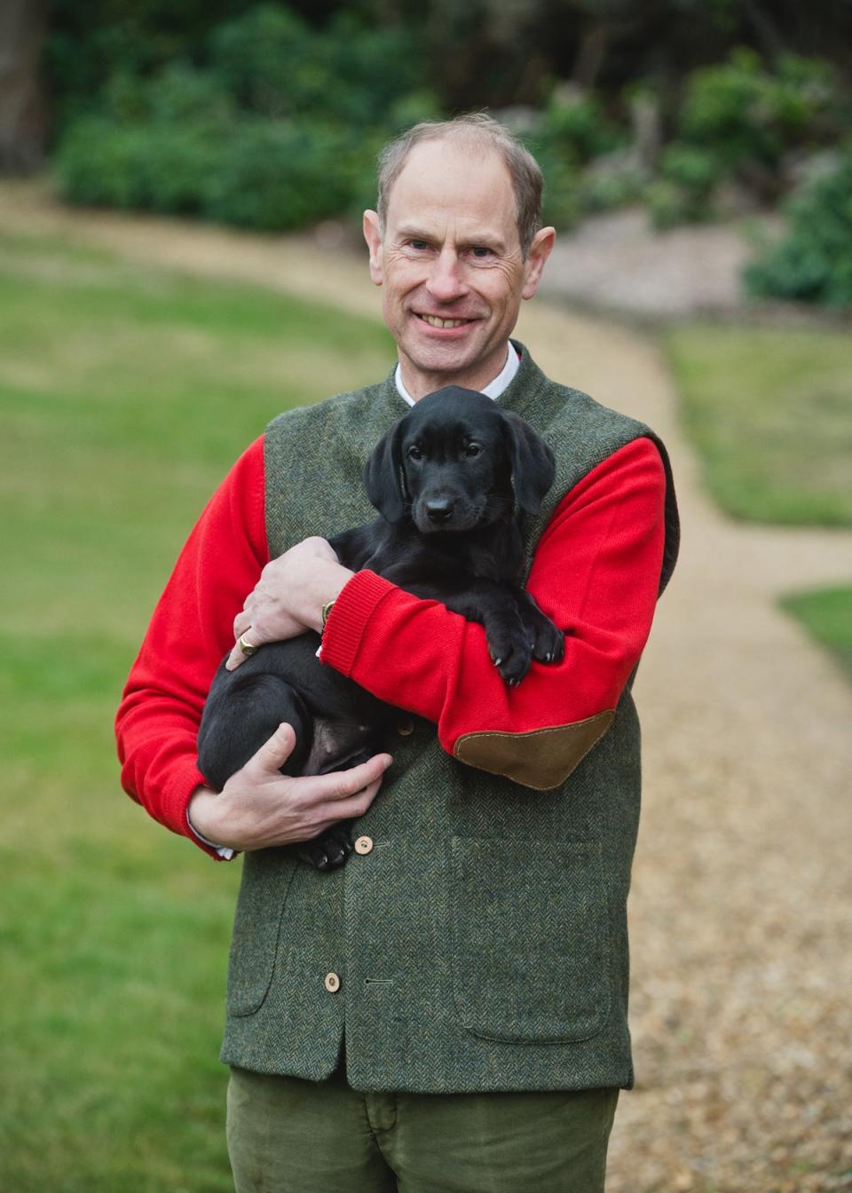 Duke of Edinburgh with his labrador puppy Teasel (Chris Jelf/PA Wire)