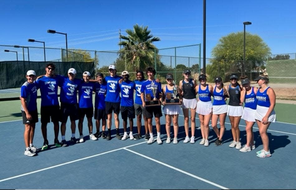 The Catalina Foothills High School boys and girls tennis teams both won the AIA Division II team tennis championships on Saturday, May 6, 2023.