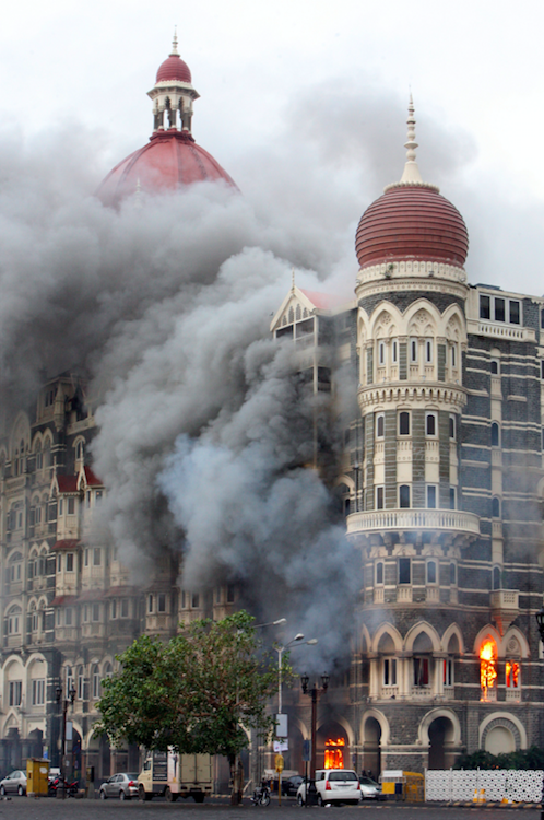 The real-life attacks at the Taj Mahal Palace Hotel in Mumbai, India in November 2008. Photo: Getty