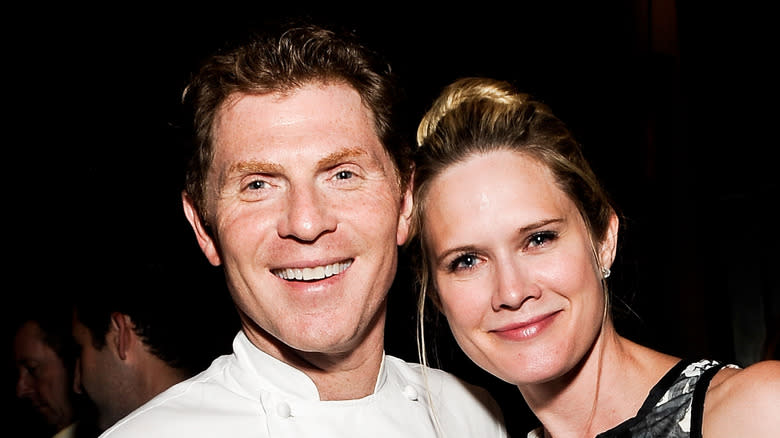 bobby flay and stephanie march smiling