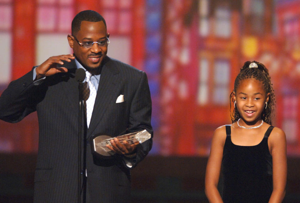 Martin and Jasmin Lawrence onstage