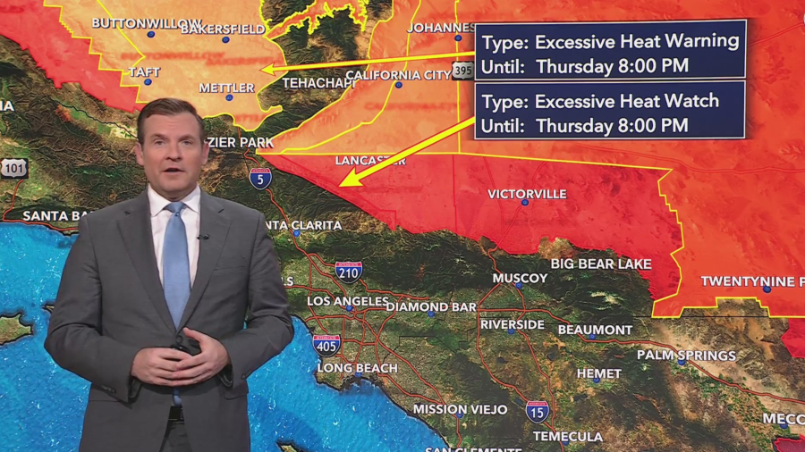 Heat warning map