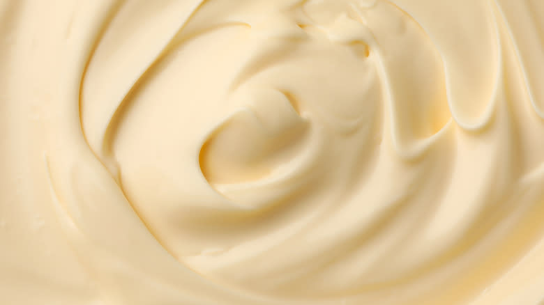 Closeup of mayonnaise