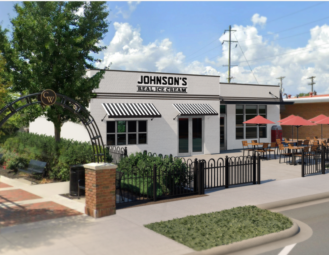This rendering shows plans for Johnson's Real Ice Cream's planned shop in Canal Winchester. It will open this spring at 20 N. High St.