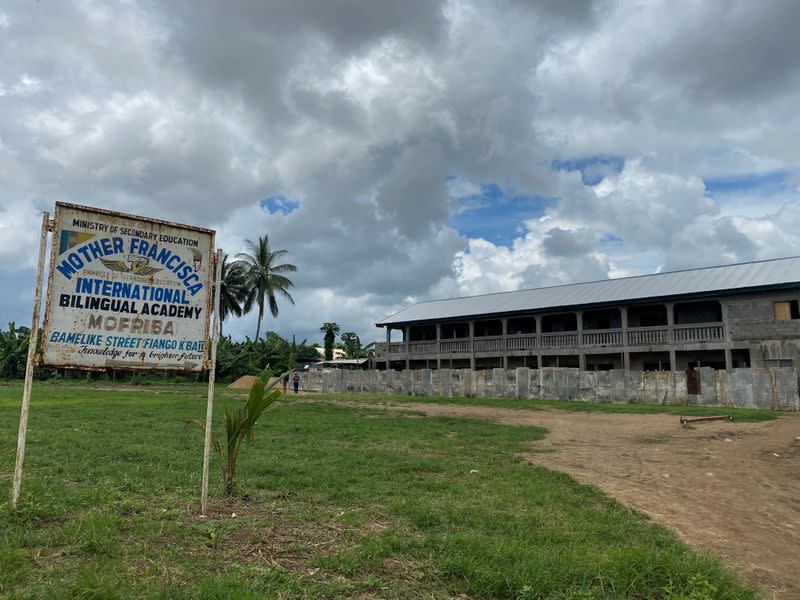 A general view of the school following a shooting, in Kumba