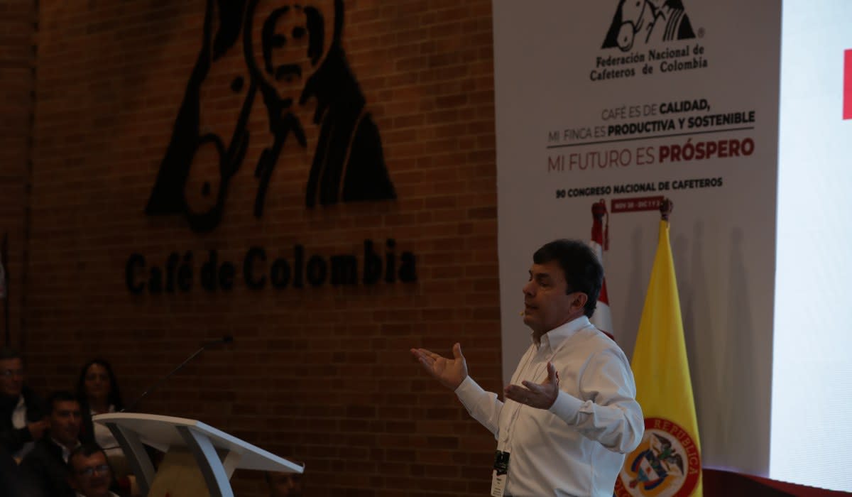 Roberto Vélez, presidente de la Federación Nacional Cafeteros. Foto: Federación de Cafeteros.