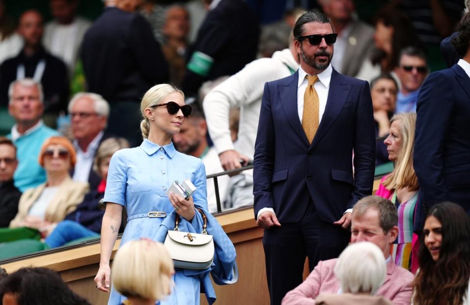 Grohl and Blum enjoyed the top seats in the house (Mike Egerton/PA Wire)