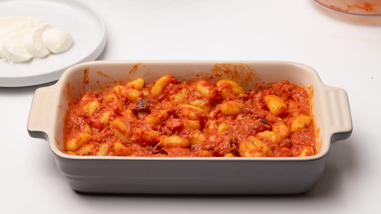 gnocchi in a baking dish