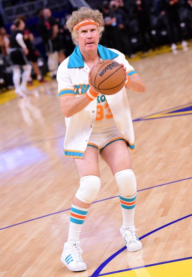 Will Ferrell Crashes Warriors' Warm-Ups in Costume as Semi-Pro
