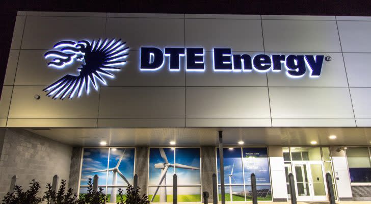  Front entrance of DTE Energy in Michigan.