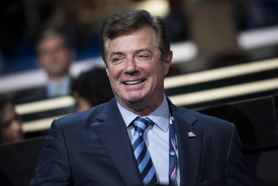 UNITED STATES - JULY 19: Paul Manafort, advisor to Donald Trump, is seen on the floor of the Quicken Loans Arena at the Republican National Convention in Cleveland, Ohio, July 19, 2016. (Photo By Tom Williams/CQ Roll Call)