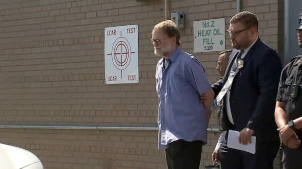 PHOTO: Charles Foehner is taken into custody on weapons charges. (WABC)