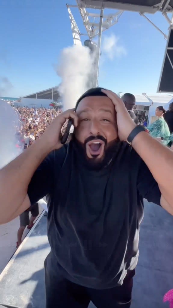 He performed “All I Do Is Win” at the end of the Instagram video. Instagram/@djkhaled