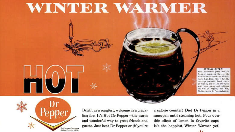 Vintage ad for hot Dr Pepper