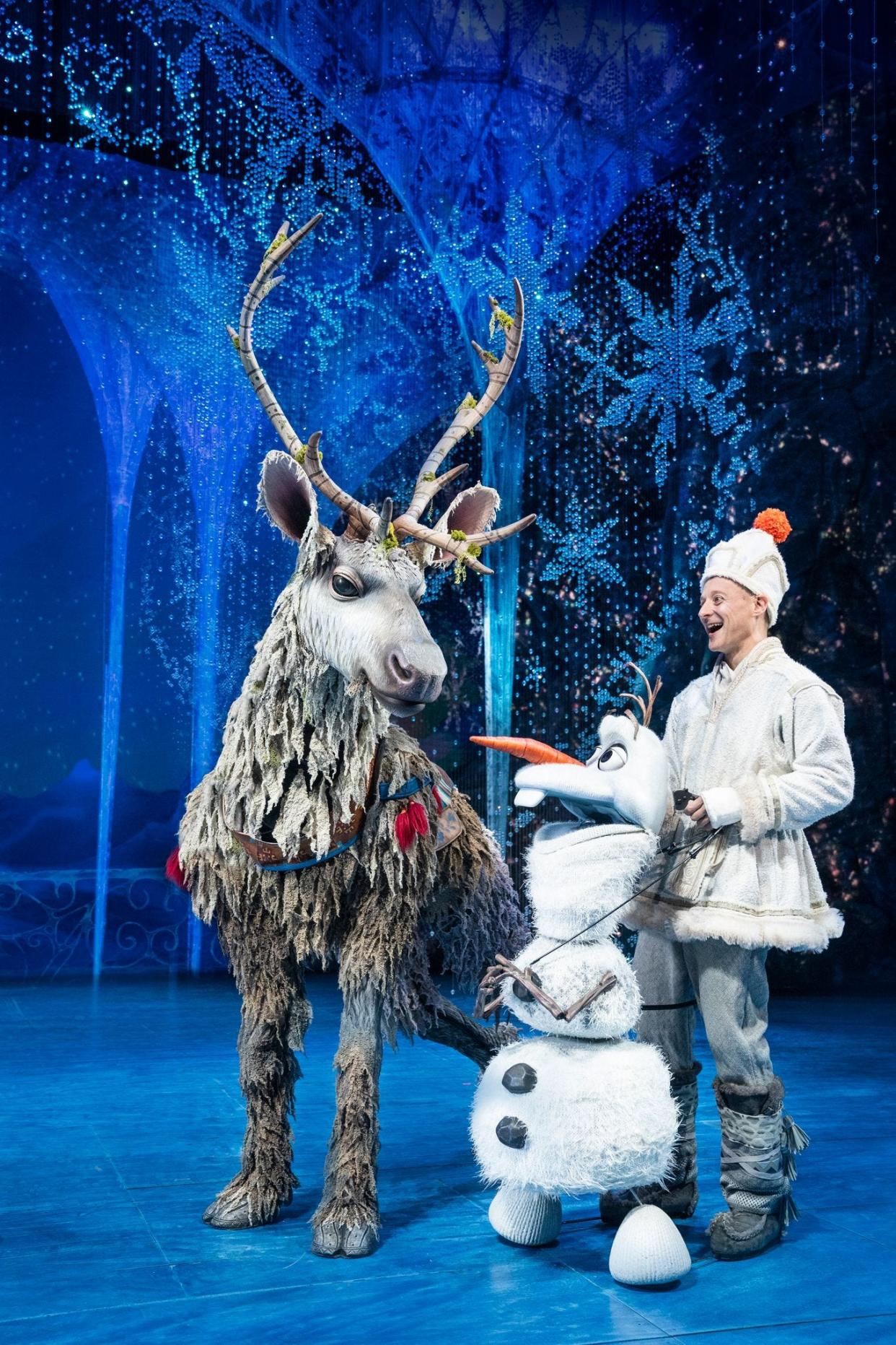 Not since Rudolph met Yukon Cornelius has a linkup been so tundra-riffic: Sven the reindeer meets Olaf the snowman in "Frozen."
