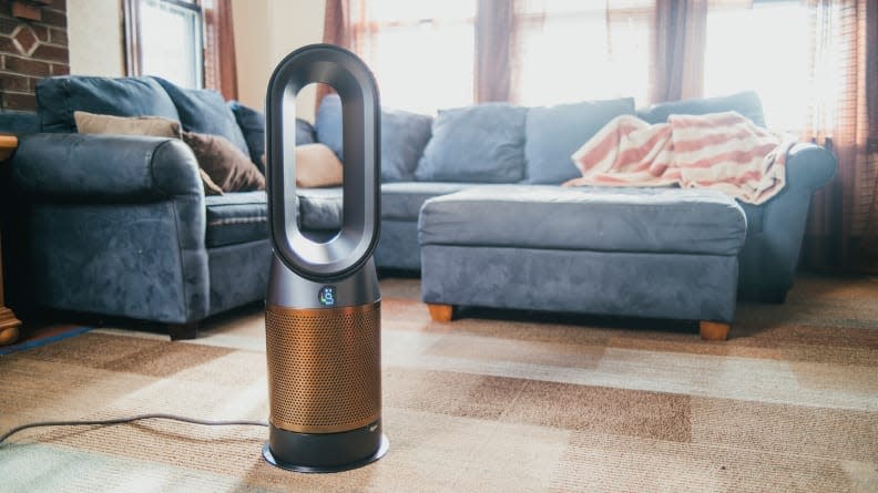 The Dyson Hot + Cool Cryptomic air purifier has an extra filter that targets formaldehyde particles in the air.