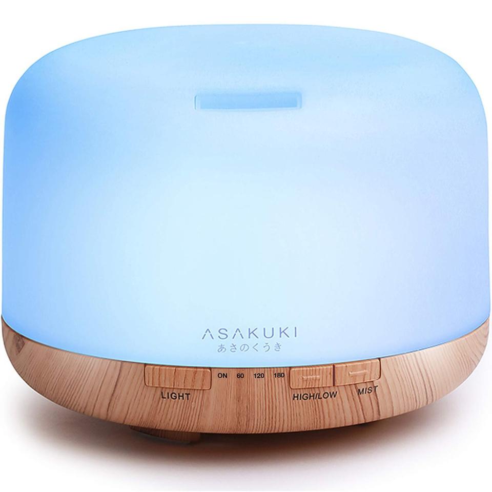 If you haven&rsquo;t jumped on the essential oil bandwagon yet, you might consider it if you&rsquo;re feeling stressed out. <a href="https://amzn.to/35rWMfp" target="_blank" rel="noopener noreferrer">This beautiful diffuser</a>&nbsp;gives your space a sense of calm, and doubles as a decorative piece that&rsquo;s not an eyesore. With over 5,000 reviews on Amazon, this affordable relaxation accessory is a must-have! <a href="https://amzn.to/35rWMfp" target="_blank" rel="noopener noreferrer">Get it on Amazon</a>.