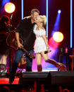 <p>Blake Shelton and Gwen Stefani perform during CMA Summer Jam at Ascend Amphitheater on July 27 in Nashville. </p>