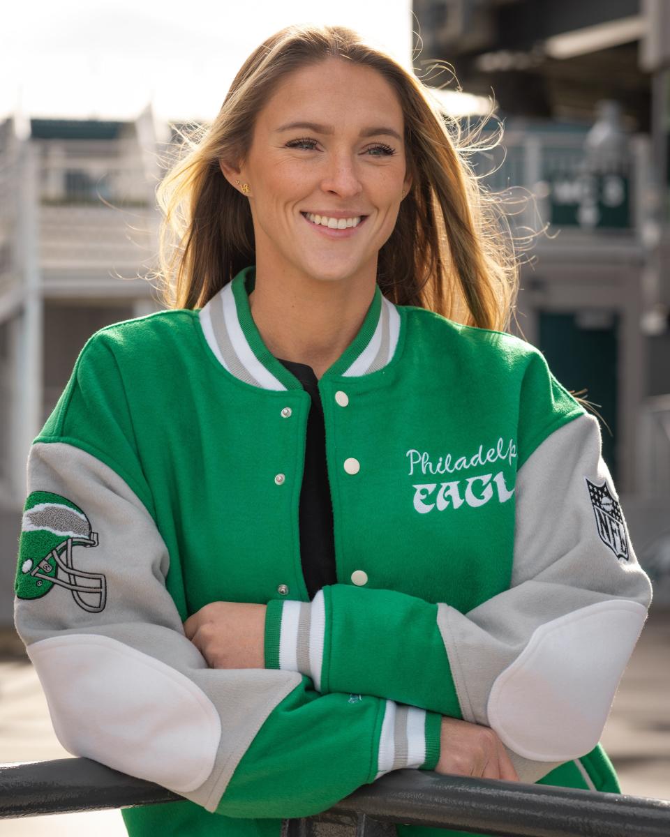 The Philadelphia Eagles announced the team will begin selling the 1990s kelly green letterman jacket.