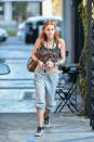 <p>Paris Jackson fue captada con un atuendo dominguero de pantalón deportivo y camiseta corta. Foto: Getty Images </p>