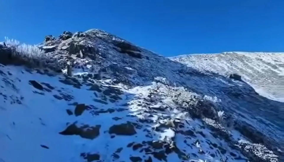 <strong>步道也被白雪覆蓋。（圖／雪霸國家公園登山資訊分享站 Shei-Pa National Park Climbing Forums，廖玉惠攝）</strong>