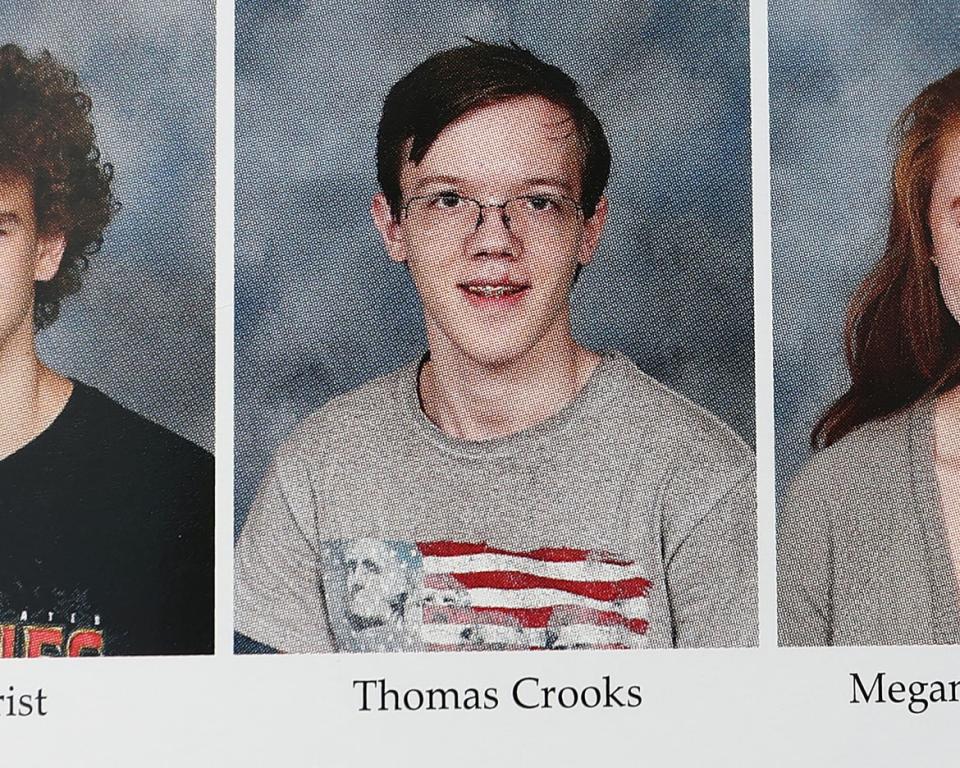 A 2020 High School yearbook shows the photo of Thomas Matthew Crooks