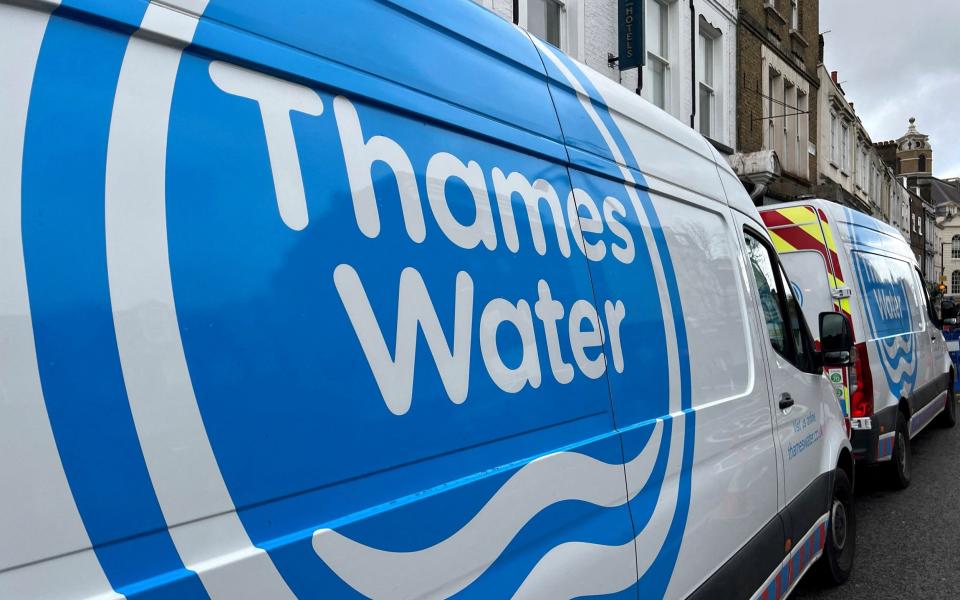 Thames Water vans pictured in London in April